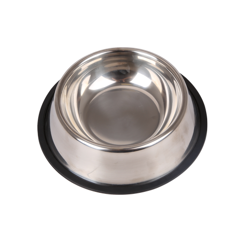 Skridsikker Hundeskål i Rustfrit Stål - Sølv, D22,5 x H5,2 cm, Model 01