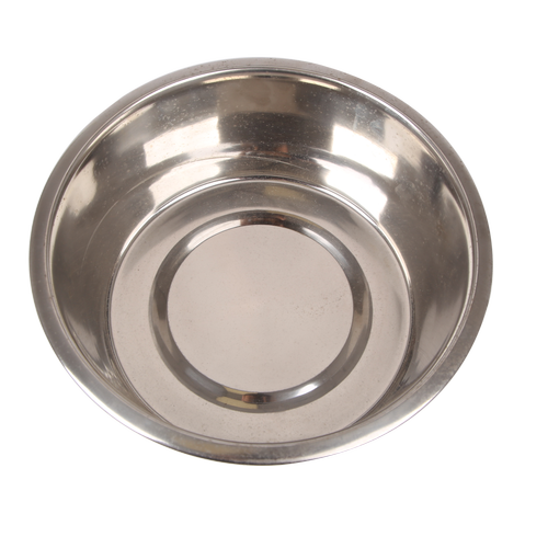 Standard Fodringsskål i Rustfrit Stål med Gummi Bund - Sølv, Ø7 x H4,3 cm