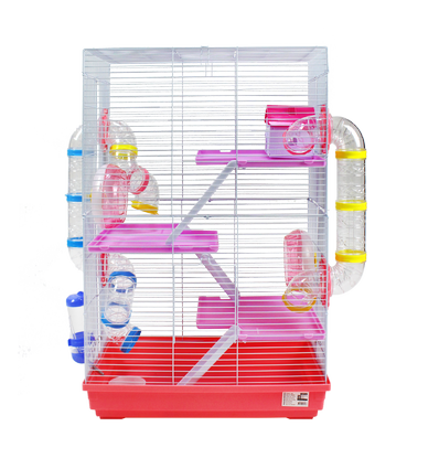 Hamsterbur 08 - Pink - L55 x B30,2 x H70 cm