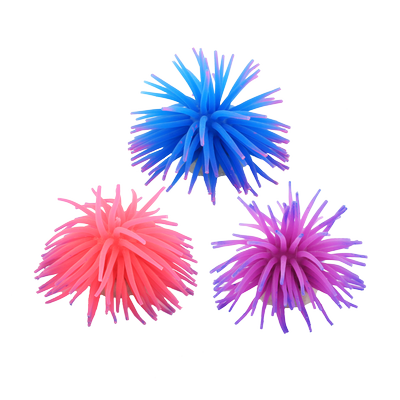 Billede af Plastikkoraller, 6 cm - Blå/Pink/Purpur