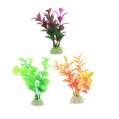 Billede af Enkelt Gren Plastikplante - 10cm, 3-Farvemiks