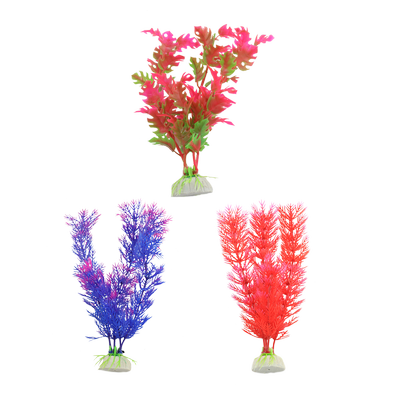 Billede af Enkeltgren Plastplante - 20cm, 3-Farvemix Nr. 03