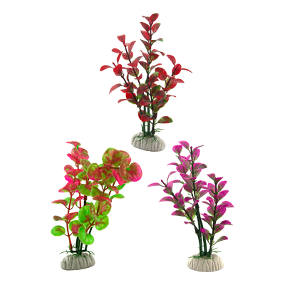 Billede af Enkeltgren Plastplante 04 - 17 cm - 3-Farve Mix