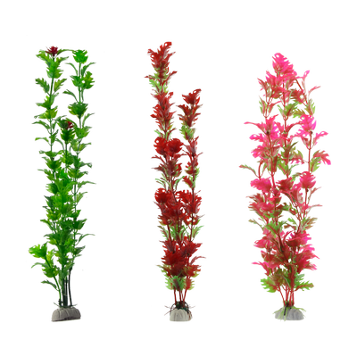 Billede af Enkeltgren Plastplante 03 - 40 cm, 3-Farve Mix