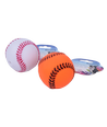 Baseball-S D6.5cm hundelegetøj - Bold, Orange/Hvid