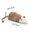 Kradsemåtter / legetøj formet som mus - 21,5x6,3x6 cm - Kaffefarvet
