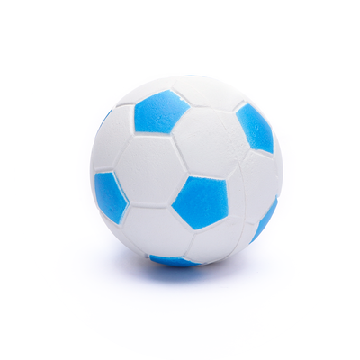 Se Gummiskum Fodbold D6.3cm - Hvid/Rød | Hvid/Grøn | Hvid/Blå | Hvid/Sort, assorteret 1 stk. hos Aigostar.dk
