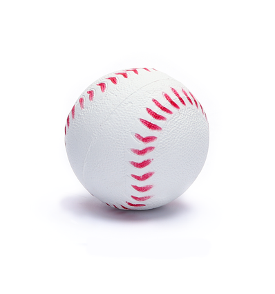Gummi-Skum Baseball - D6,3 cm, Hvid/Rød/Grøn/Blå, assorteret 1 stk.
