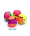 Gummi Skumbold Baseball D6.3cm - Rød/Gul & Rød/Grøn, assorteret 1 stk.