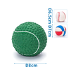 Latex Legetøj - Grøn Tennis / Hvid Tennis / Trifarvet Basketball - Ø8 cm / Ø6,5 cm / Ø7 cm - Grøn / Hvid / Blå