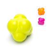 Gummilegetøj - Sekskantet Bold - L6,8cm - Orange/Grøn/Pink
