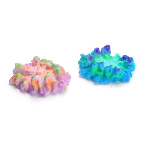 Fluorescerende Glødende Koral - 7,5x6x2,5 cm - Blå/Lilla