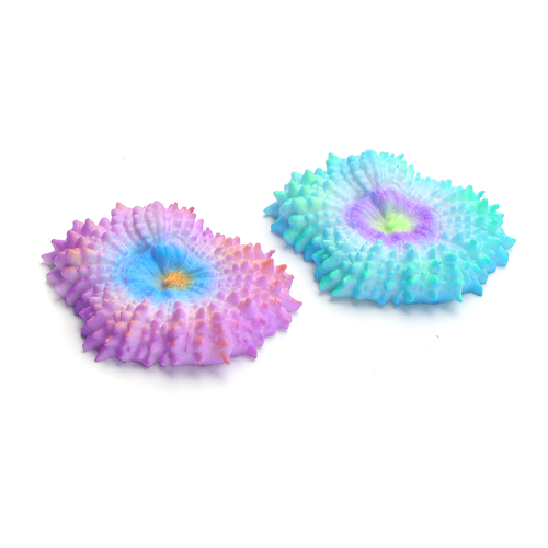 Fluorescerende Glødende Koral, 8x6,5x1,8 cm, Blå/Lilla