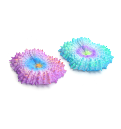 Fluorescerende Glødende Koral, 8x6,5x1,8 cm, Blå/Lilla