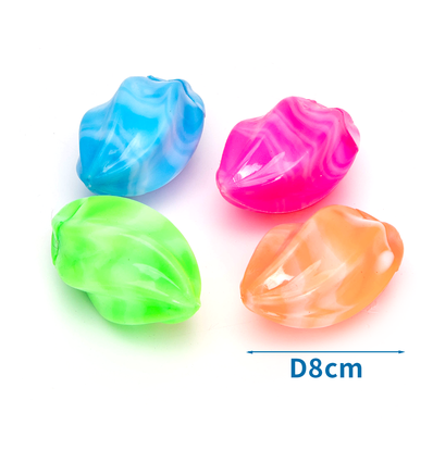 LED Blinkende Carambola Bolde - D8cm - Pink/Grøn/Blå/Orange