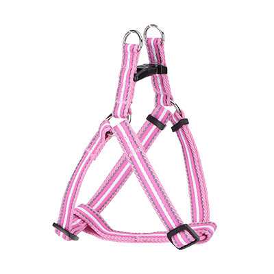 Pink Hundesele, Størrelse M: B2,0 x L40-60 cm