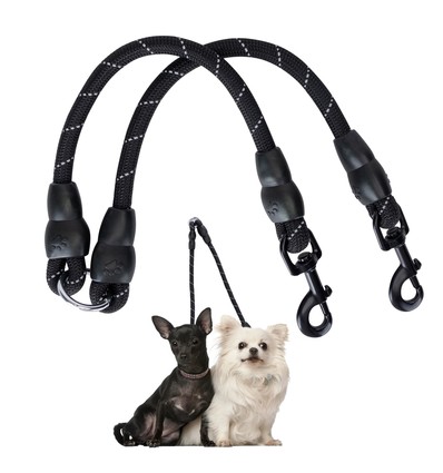 Reflekterende Hundesnor - D1.2 L40cm, Sort