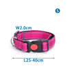 Hundehalsbånd S: B2,0 * L25-40 cm, Pink