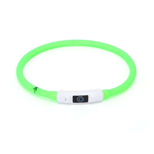LED Silikone Luminøst Halsbånd - USB-Genopladeligt, Blå, 1.0cm*70cm