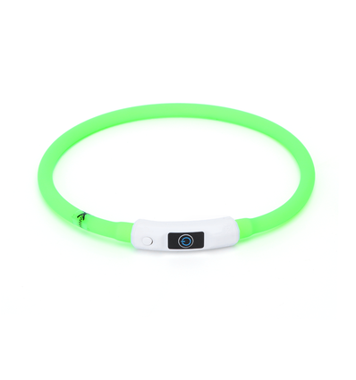 LED Silikone Luminøst Halsbånd - USB-Genopladeligt, Blå, 1.0cm*70cm