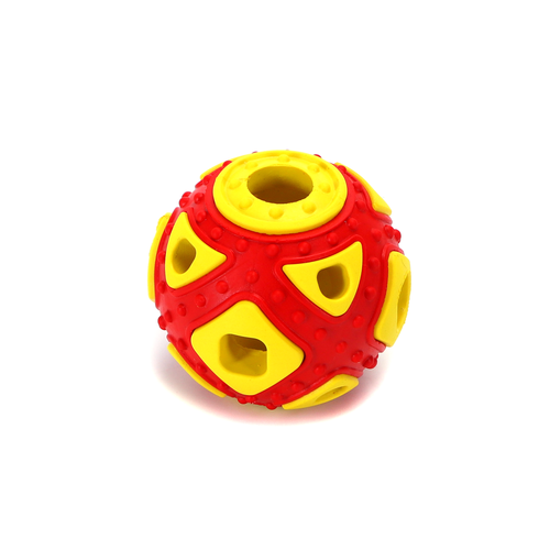 Lille tyggebold - 6.4 x 6.4 x 5.9 cm, Blå/Grøn/Rød/Gul, Assorterede, 1 stk.