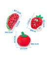 Blødt Legetøj - Frugtkombination: Jordbær, Æble & Vandmelon