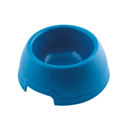 Plastik Enkeltskål med Skridsikker Pude - Lyseblå/Mørkeblå/Rød - Ø17x6,5 cm