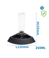 Plastik Ventilator Vand- & Foderdispenser (S) - 110x135mm, 250ml - Sort