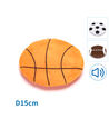 Blødt Legetøj: Rugby/Fodbold/Basketball & Frisbee - Farver: Brun/Sort & Hvid/Orange - Ø15cm