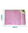 Fløjl Kæledyrspude PV - Svamp, 5 cm - 80 x 60 cm, Pink