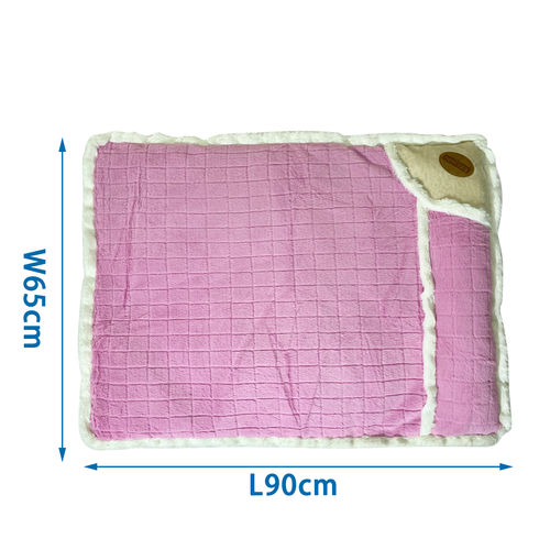 Fløjl Kæledyrspude PV Svamp, 5 cm - L90 x W65 cm, Pink