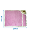 Fløjl Kæledyrspude PV Svamp, 5 cm - L90 x W65 cm, Pink