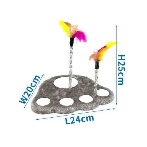 Killinge legetøj med kradsefunktion - L24 x W20 x H25 cm, Lysegrå