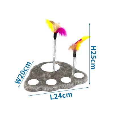 Killinge legetøj med kradsefunktion - L24 x W20 x H25 cm, Lysegrå