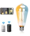 Smart LED Filament pære ST64 - WB 6W E27 CCT/Amber