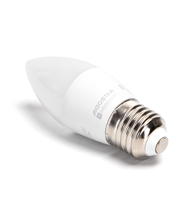 Bluetooth Mesh Smart LED-pære C37 E27 6,5W RGB+CCT med Fjernbetjening - 2-Pak
