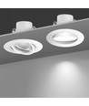 LED Indbygningsspot Justerbar 5W 6500K - Hul mål 70-75mm 3 stk.