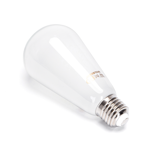 Mælkehvid Filament Lampeskærm ST64 - 8W E27, 6500K