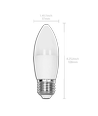 Aigostar LED A5 C37 7W, E27 fatning - 6400K, Sæt af 5 stykker