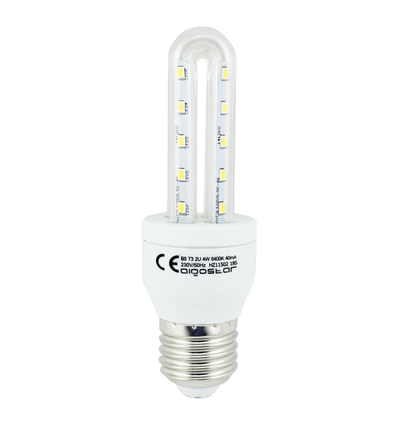 Aigostar LED lamper 4W E27 sæt med 3 - 20 x LED sparepære form, 30W, 320Lm, Energi A+, kold hvid 6400K (dagslys)