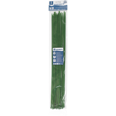 Nylon Kabelbinder 4,8 x 450 mm - Grøn, 30 stk./pakke