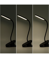 Outlet: LED Klemmelampe Sort med Stik/2