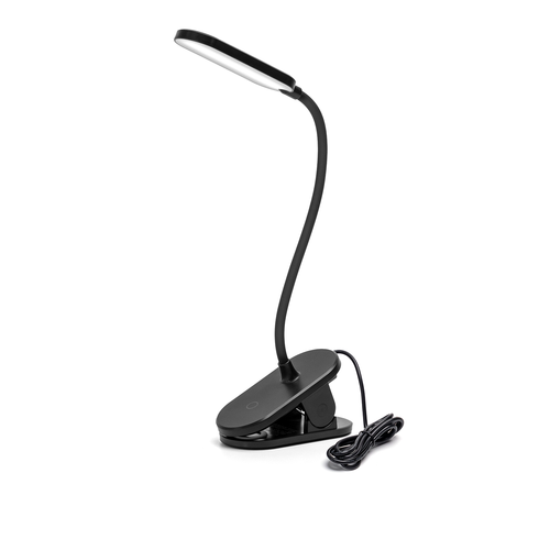 Outlet: LED Klemmelampe Sort med Stik/2