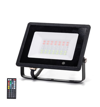 RGB LED Projektor 30W - 44 Knapper Styring / 30cm Kabel, Støbt