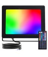 RGB LED Projektor 50W - 44-Knappers Fjernbetjening, 30cm Kabel, Støbt