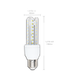 Aigostar LED B5 T3 3U 9W, E27 fatning - 6400K, Sæt med 5 stk.