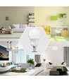 Aigostar LED-lampe, A5 - A60, E14, 8W, 6400K, 680lm, Erstatter 53W, Sæt af 5 stk