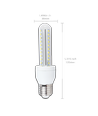 LED B5 T3 2U 8W 3000K - HEWEC