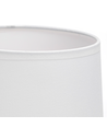 Hvid Keramik Bordlampe med Sort Lampeskærm og Guldmarmor Base - E14 (Pære Ekskluderet)
