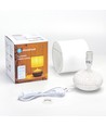 Hvid Keramik Bordlampe E14 med Hvid Lampeskærm (01) - Pære ikke inkluderet